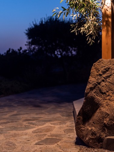 Outdoor area by night