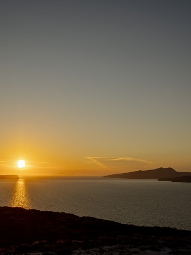 Sunset, Caldera and volcano view