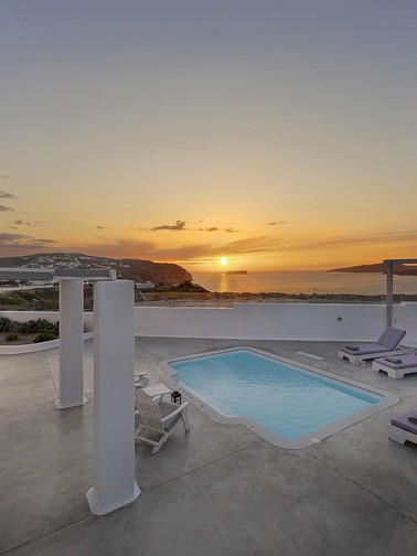 Sunset view from the pool