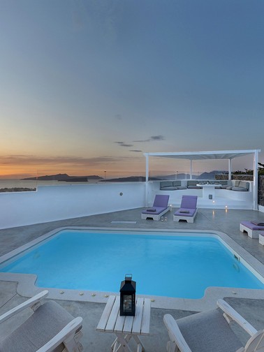 Evening lounging by the pool