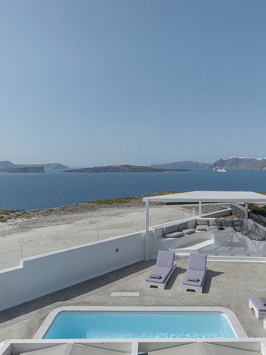 Sea and Caldera view from villa's upper level