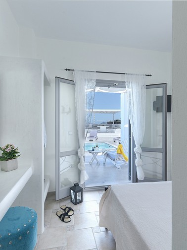 View of pool from ground-floor bedroom
