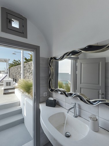 Poolside bathroom