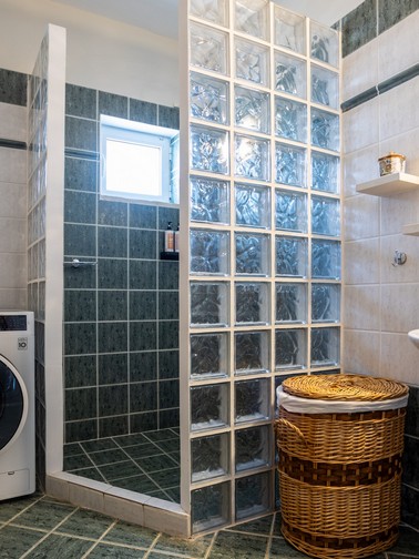 Bathroom shower and washing machine