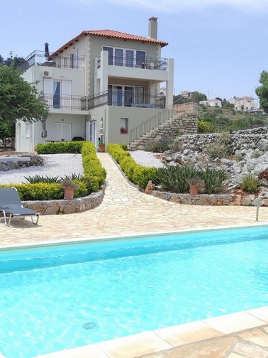 Villa exterior and pool