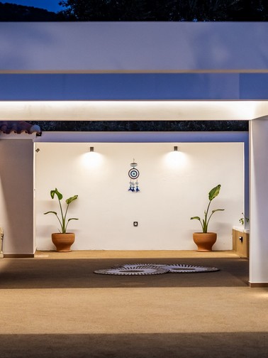 Outdoor area by night