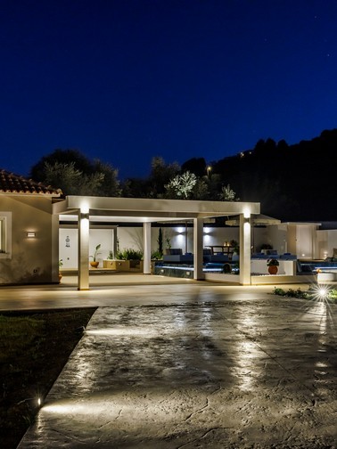 Outdoor area by night