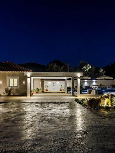 Outdoor area by night